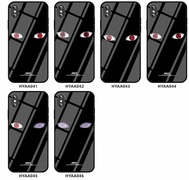 202101 NARUTO Pattern Glass Back TPU Case for iPhone VAC02030