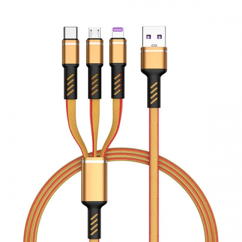 3 in 1 3A Zinc Charging Cable VAC02516