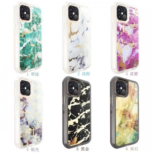 202103 Marble Pattern Defender Case for iPhone VAC03486