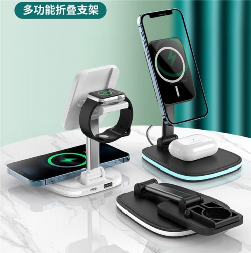 3 in1 Foldable Mini EDC Magnetic Wireless Charger VAC03564