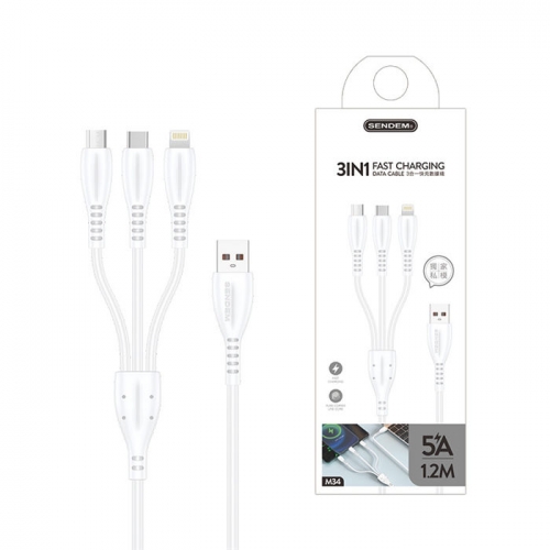 SENDEM 3 in 1 USB Charging Cable VAC03737
