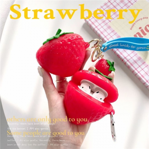 202103 Strawberry 3D Silicon Case for AirPods VAC04174