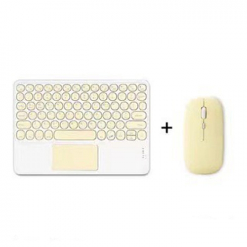 Candy Color Round Key Wireless Keyboard Mouse Kit with Touch Pad for iPad VAC04584