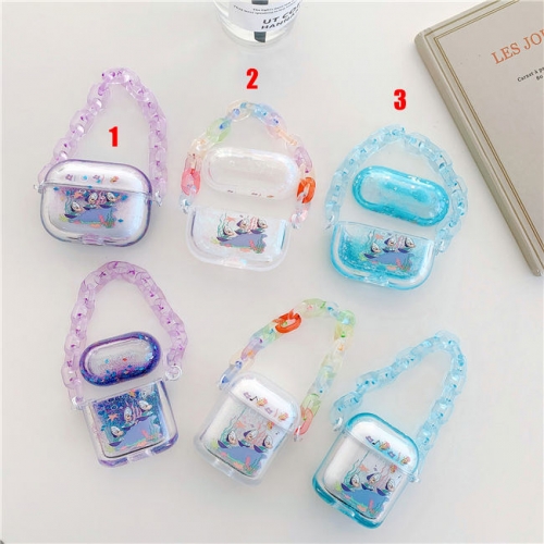 202104 Elephant Bling Liquid Glitter Case with Crystal Chain for AirPods VAC04717
