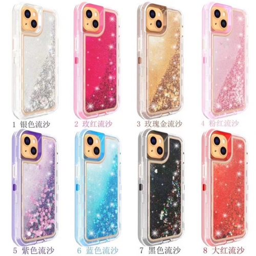 201904 Flowing Liquid Glitter Defender Case for iPhone/Samsung VA01253