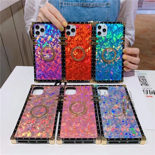 202104 Laser Bling Square Case for iPhone VAC05502