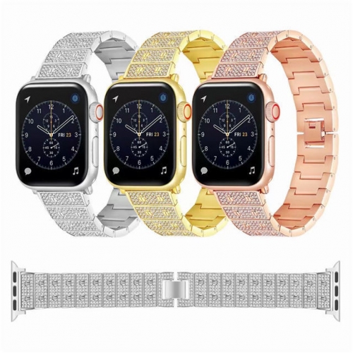 202201 Rhinestones Stainless Watch Band for Apple Watch VAC05826
