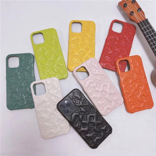 202201 Small Kitty Leather Case for iPhone VAC05967