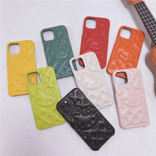 202201 Big Kitty Leather Case for iPhone VAC05968
