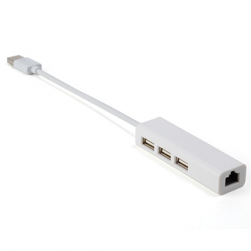 Laptop USB Ethernet Adaptor with 3USB Ports VAC06075