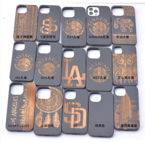 202201 LA Mexican Cities Pattern Wood Case for iPhone/Samsung VAC06325