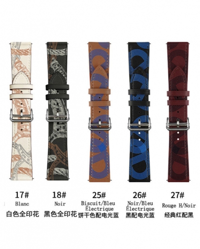 202201 Full Print Leather Watch Band for Samsung Watch VAC06407