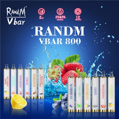 Glowing Disposable Vape RandM Vbar 800Puffs Vape Pen Device VAC06506