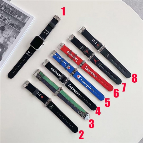 202202 Luxury Pattern Soft Silicon Watch Band for Apple Watch VAC06571