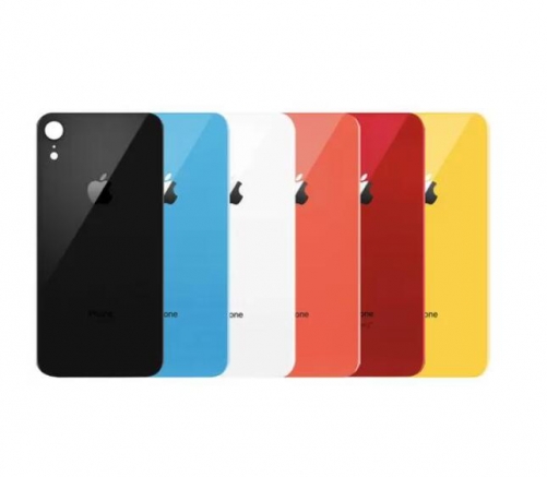 for iPhone XR Easy Replacement Big Camera Hole Back Glass