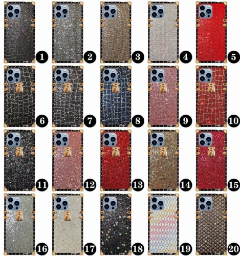 202203 Bling Glitter Square Case for iPhone/Samsung VAC07231