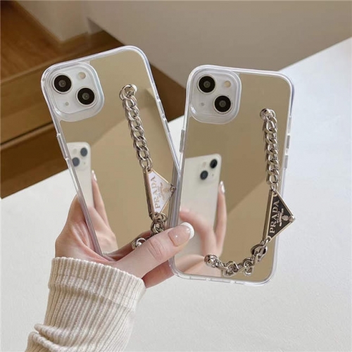 202203 Luxury Mirror Case with Chain for iPhone VAC07274