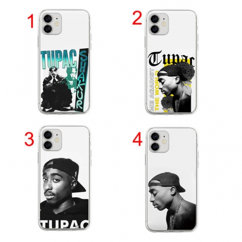202203 2Pac Painting Clear 1.5mm TPU Case for iPhone/Samsung VAC07500