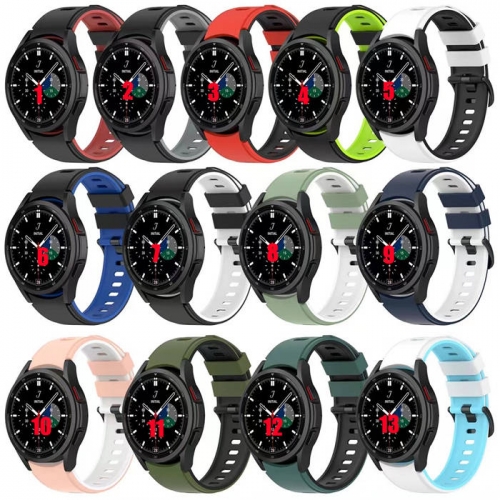 202203 Dual Colors Silicon Watch Band for Samsung Watch4/5 VAC07616