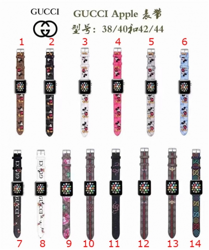 202103 GG x Disney Pattern Leather Watch Band for Samsung Watch VAC03874
