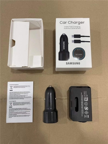 25w Type-C PD Charging + 15w USB-A Charging Car Charger Kits VAC08083