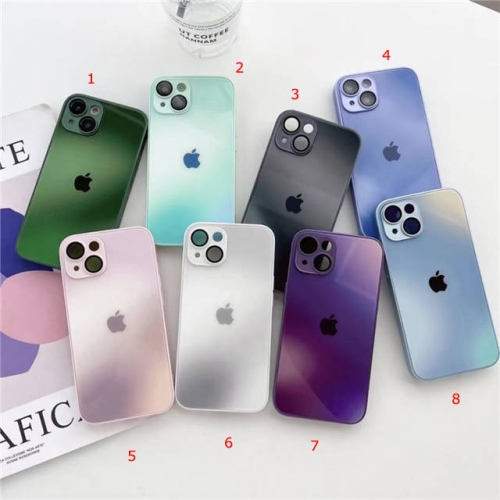 202204 Logo Nacrolacquer Glass Case with Camera Protect for iPhone VAC08103