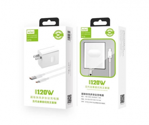 Wiwi 120w Type-C Phone Charging Kits VAC08650