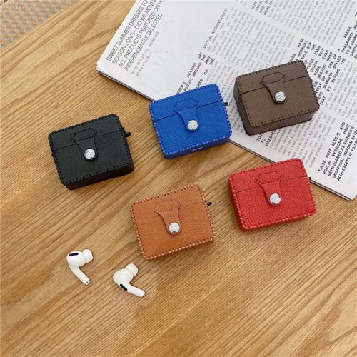 202301 Luxury Solid Color Leather Case for AirPods VAC09023