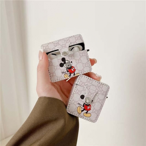 202301 Luxury GG x Disney Mickey Leather Case for AirPods VAC09016