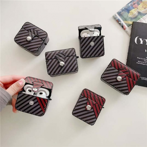 202301 Carbon Fiber Texture Leather Case for AirPods VAC09024