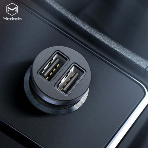 Mcdodo Dual-Port Mini Car Charger with USB Fast Charging and Cigarette Lighter