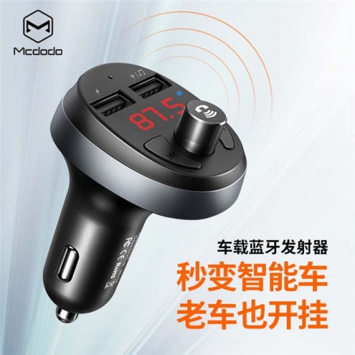 Mcdodo Car Bluetooth MP3 Car Charger Intelligent Dual USB Bluetooth Receiver FM Transmitter Phone Charger Car Charger