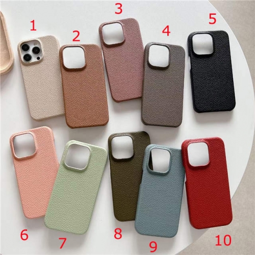 202302 Simple 3 Sides Protect Leather Case for iPhone VAC10766