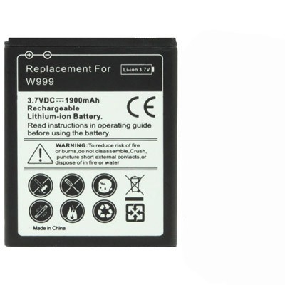 1900mAh Replacement Battery for Samsung W999