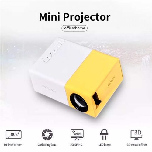 YG300 400LM Portable Mini Home Theater LED Projector with Remote Controller, Support HDMI, AV, SD, USB Interfaces VAC11882