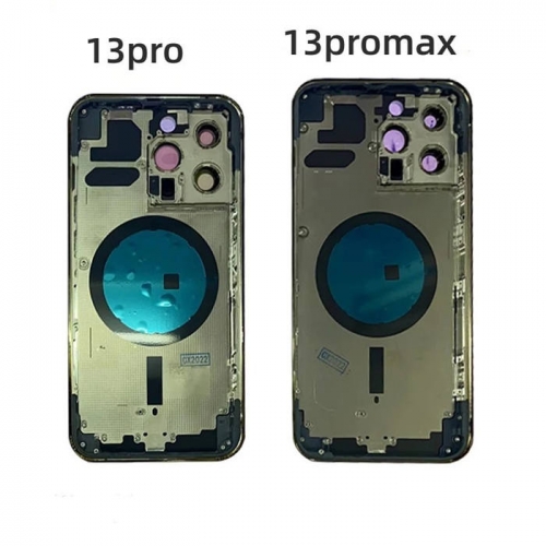 for iPhone 13 Pro Max Logo Battery Back Cover with Keys Card Tray
