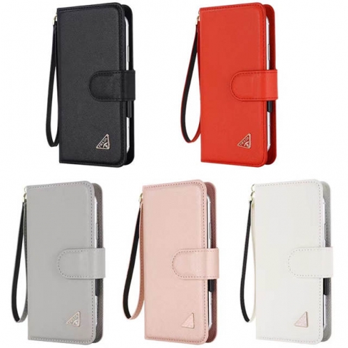 202303 Luxury Twill Leather Wallet Case Card Slots Case Universal Case for iPhone/Samsung VAC11901