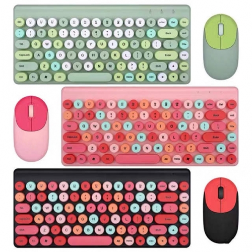 Morandi Color Palette Wireless Keyboard Mouse Kits VAC11988