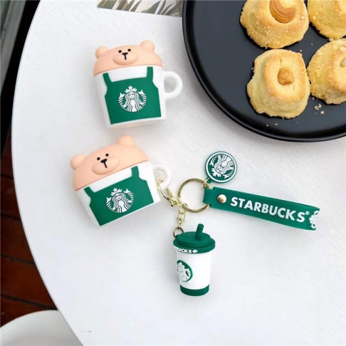 202303 Starbucks Bear with Charm 3D Silicon Case for AirPods VAC12169