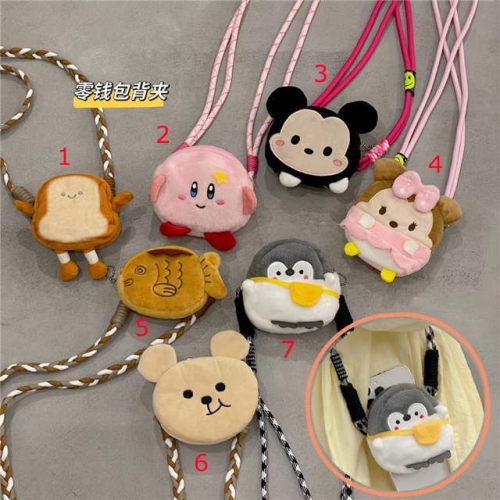 202303 Lanyard Phone Clip with Cartoon Purse for All Phones VAC12194