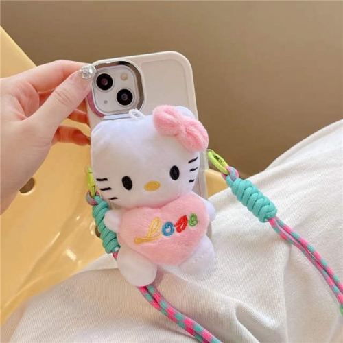 202303 LXLX Lanyard Phone Clip with Cartoon Purse for All Phones