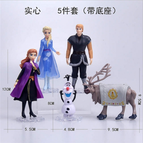 5pcs Set Frozen Princess Elsa Figure VAC11332