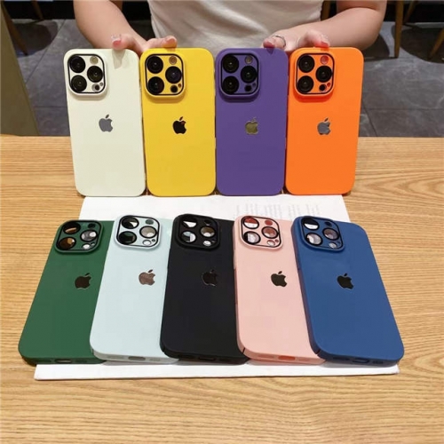 for Latest iPhone Serie CMZC iPhone Logo Sticker PC Case with Camera Lens Protector for iPhone VAC10765