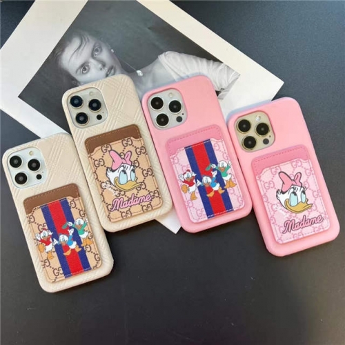 202303 Luxury GG x Mickey Minnie Card Slot Case for iPhone/Samsung VAC12782