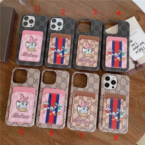 202303 Luxury GG x Mickey Minnie Card Slot Case for iPhone/Samsung VAC12810