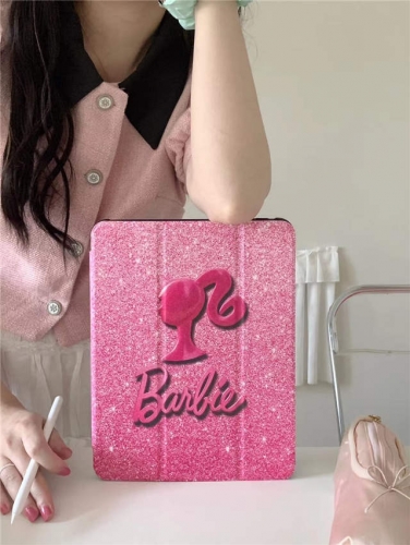 202103 Barbie Pattern PU Case for iPad VAC12781