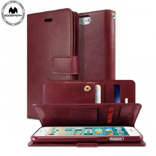 202303 GOOSPERY MANSOOR Super 9 Crad Slots Leather Wallet Case for iPhone/Samsung VAC12897