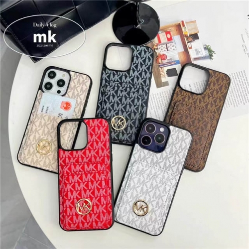 202303 Luxury MK Thick TPU Card Slot Case with Nameplate for iPhone.Samsung VAC12973