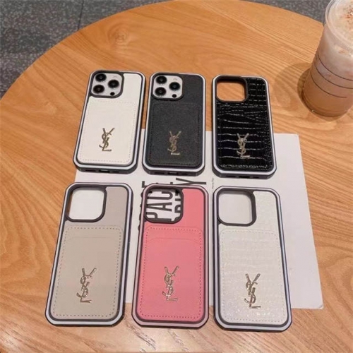 202303 Luxury Contrast Colors TPU PC Card Slot Case for iPhone VAC12974
