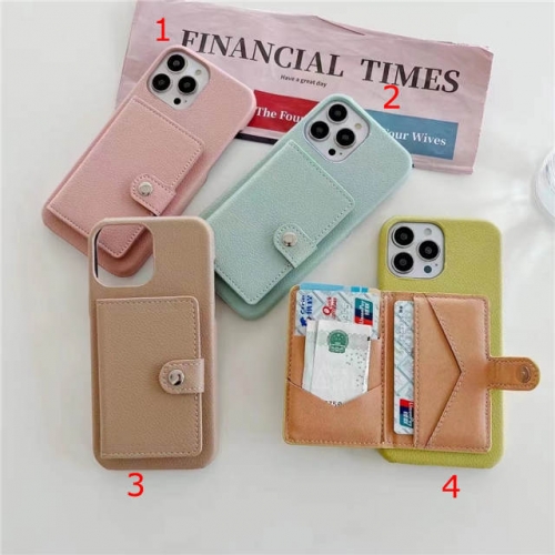 202303 Solid Color Card Bag Case for iPhone.Samsung VAC12984